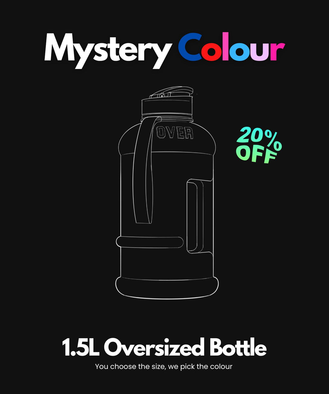 1.5L Oversized Bottle with Flip Cap